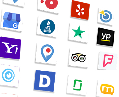 Icons of popular review apps