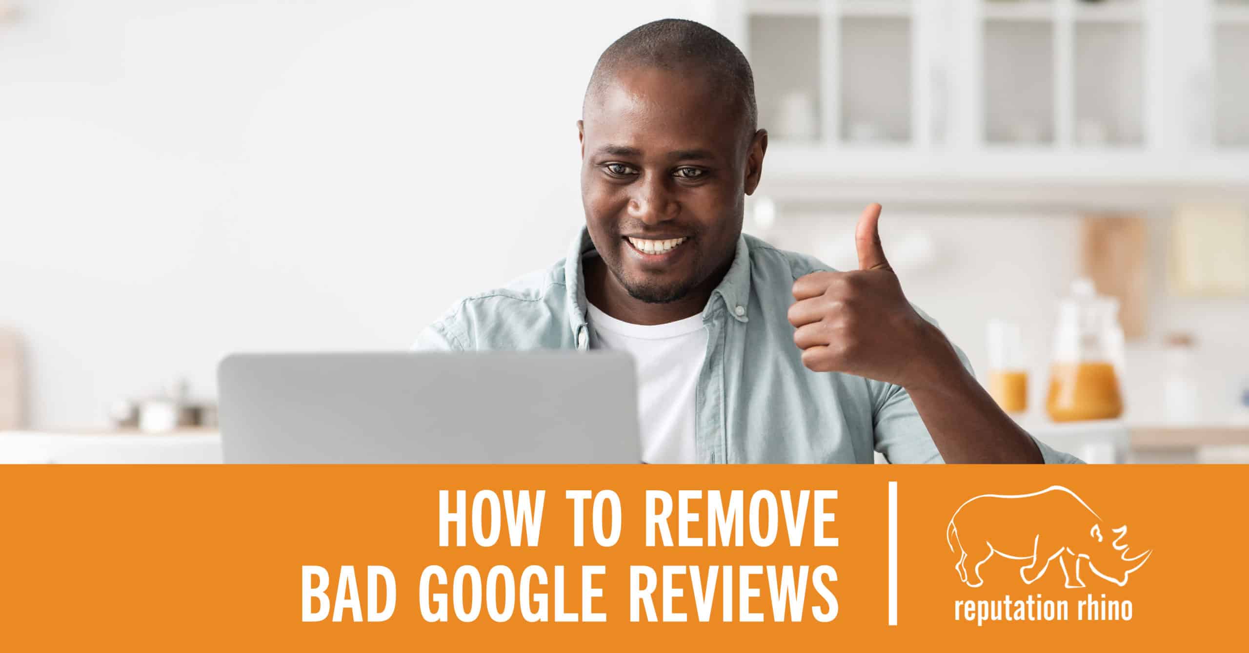 Remove review - man giving thumbs up